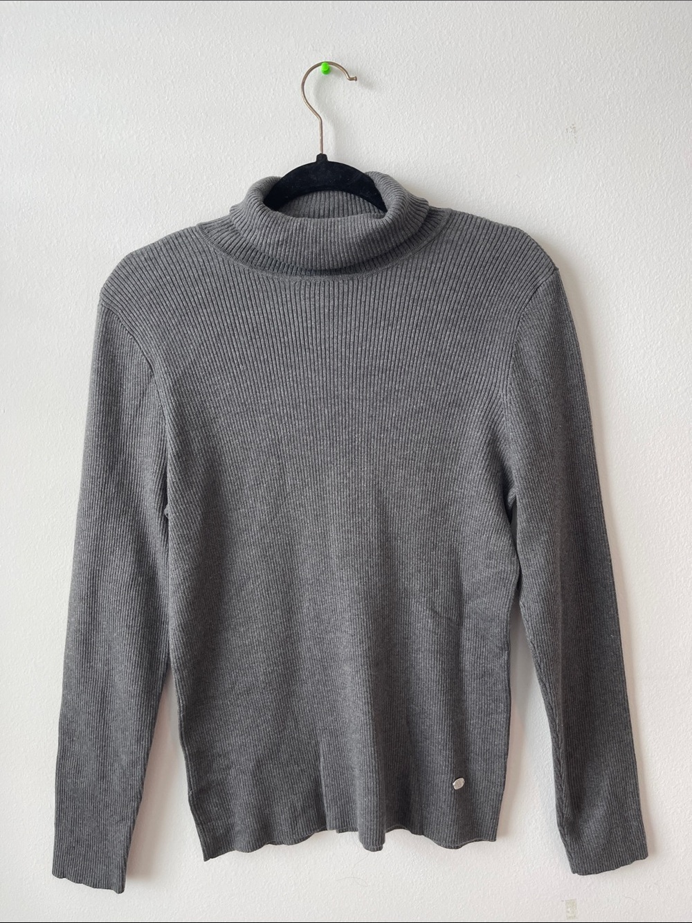 Lauren Ralph Lauren Gray Ribbed Turtleneck Sweater- Size XL